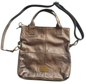 Leather FOSSIL Long Live Vintage 1954 MultiWay Shoulder Bag - Bronze Grey